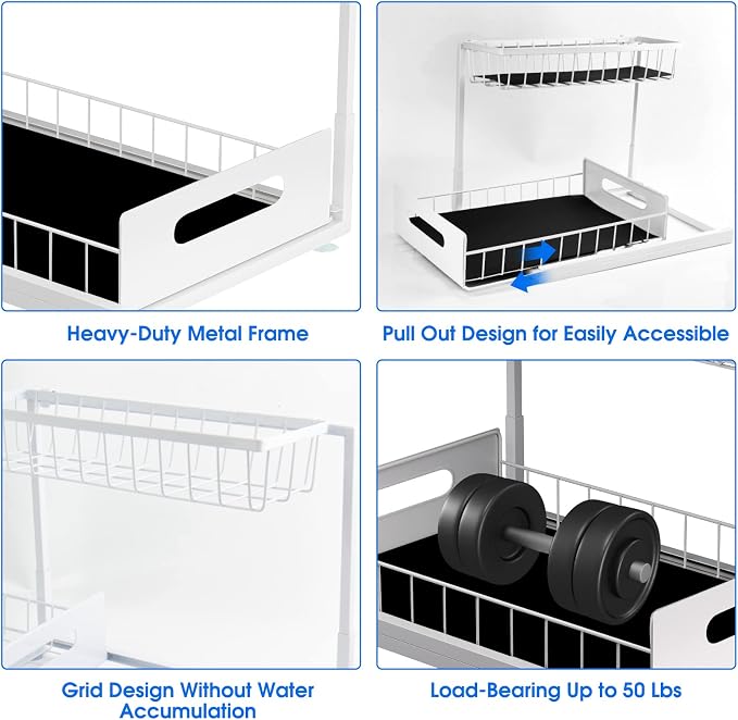 Under Sink Organizer, 2 Tier Under Sink Organizers and Storage Multi-Purpose - Image 5