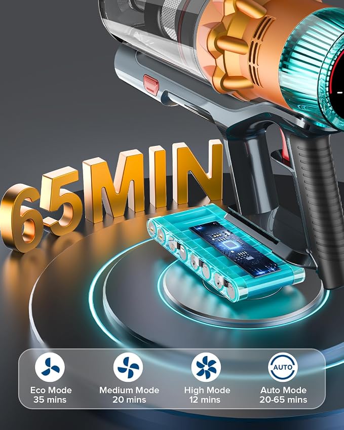 S8 Cordless Vacuum Cleaner, 600W 48Kpa Up to 65mins Stick Vacuum Rechargeable - Image 4