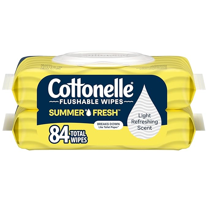 Cottonelle Summer Fresh Scented Flushable Wipes, 2 Flip-Top Packs, 42 Wet Wipes by Cottonelle%C2%AE