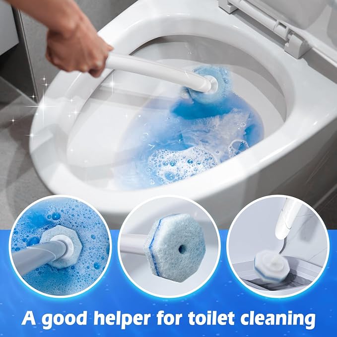 50 Count Upgraded Toilet Wand Refills | 2X Cleaning Power Toilet Bowl Cleaners - Image 6