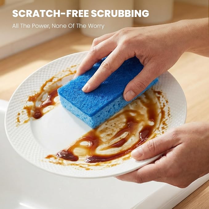 Kitchen Sponges, Non-Scratch Scrub Sponge, Dual Sided Cleaning Sponges - Image 4