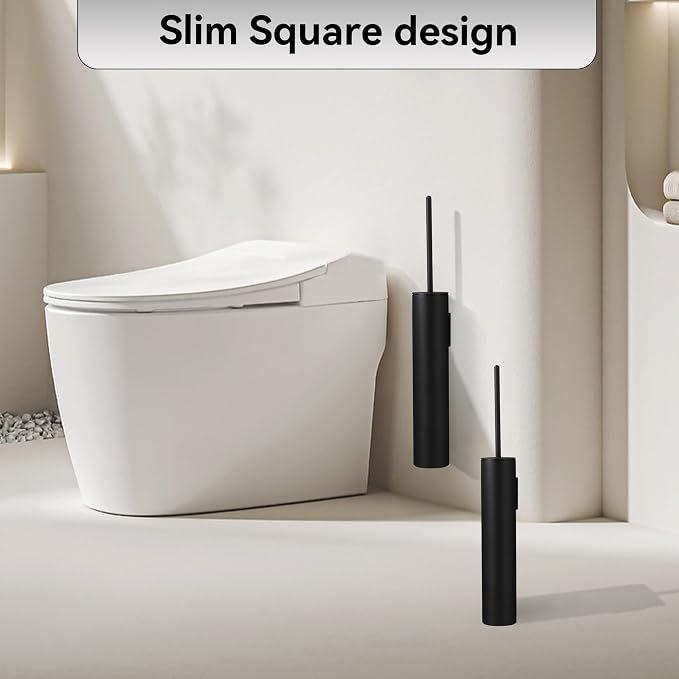 Wall Mounted Matte BlackToilet Brush - Image 5