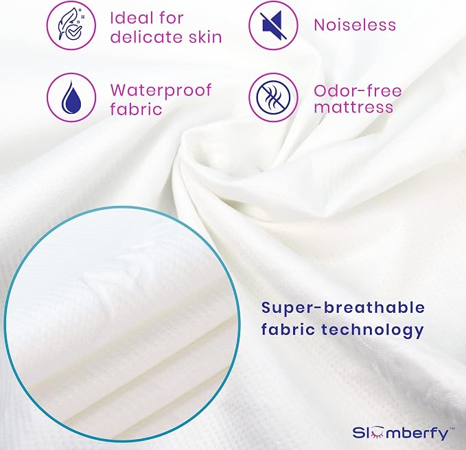 Waterproof Mattress Protector by Slumberfy | Hypoallergenic Bamboo Mattress - Image 4