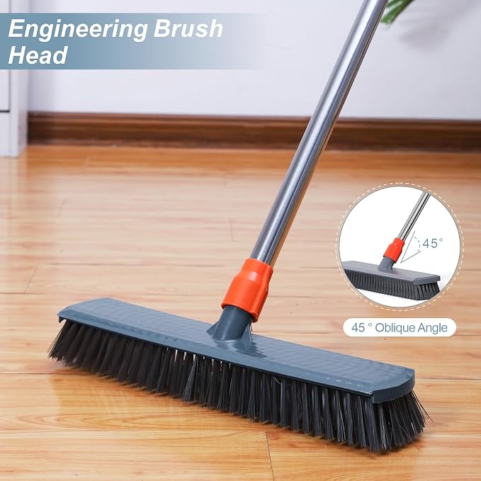 Push Broom, Tub Floor Tile Broom Brush, Lightweight Design - Image 4