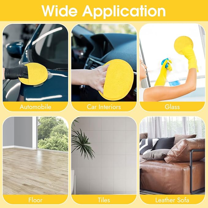 10 Pack Wax Applicator Pads, Microfiber Applicator Pad - Image 6