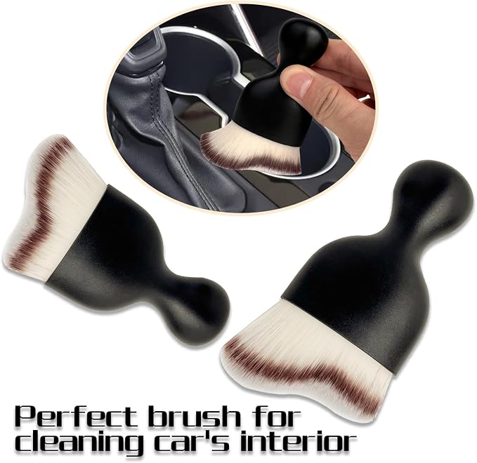 Car Interior Dust Brush, Auto Detailing Brush, Soft Bristles Car Cleaning - Image 6