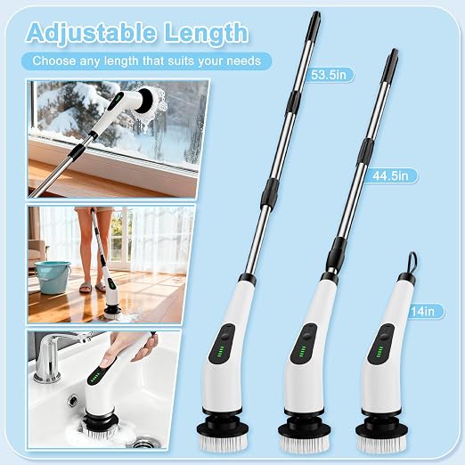 Electric Spin Scrubber, Cordless Cleaning Brush - Image 4