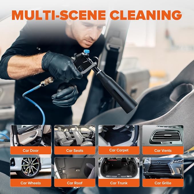 Tornado Air Cleaning Gun, Upgraded High Pressure Dryer Air Blow Gun Adjustable - Image 5
