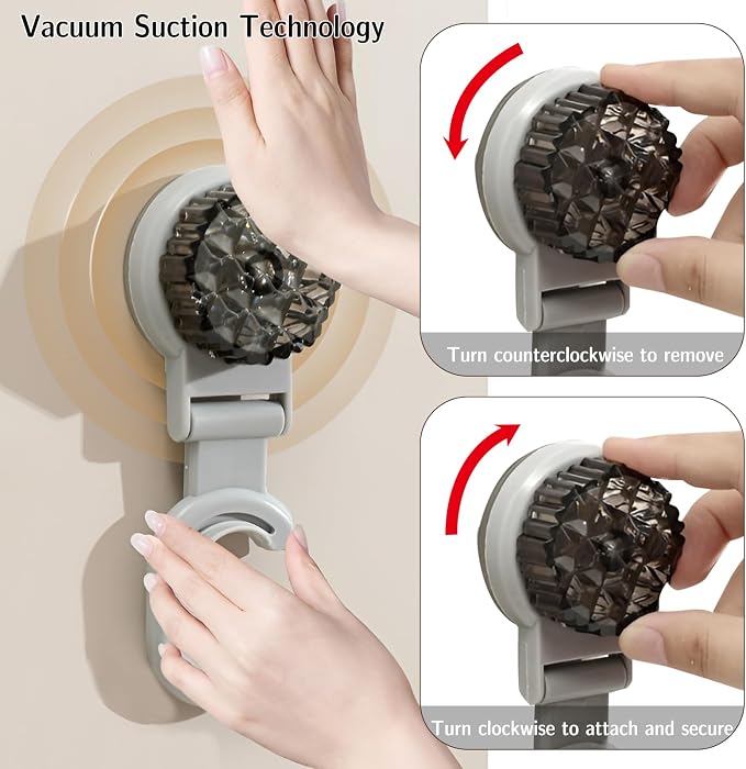 3 Pack Suction Cup Mop and Broom Holder Wall Mount–Renter Friendly Decor - Image 3