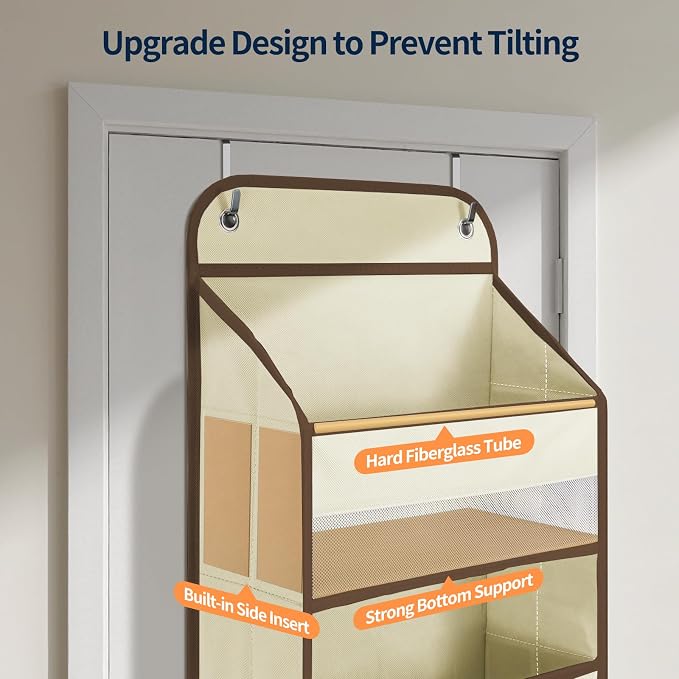 Yecaye Over The Door Organizer Storage, 5-Tier Heavy Duty Door Organizers - Image 6