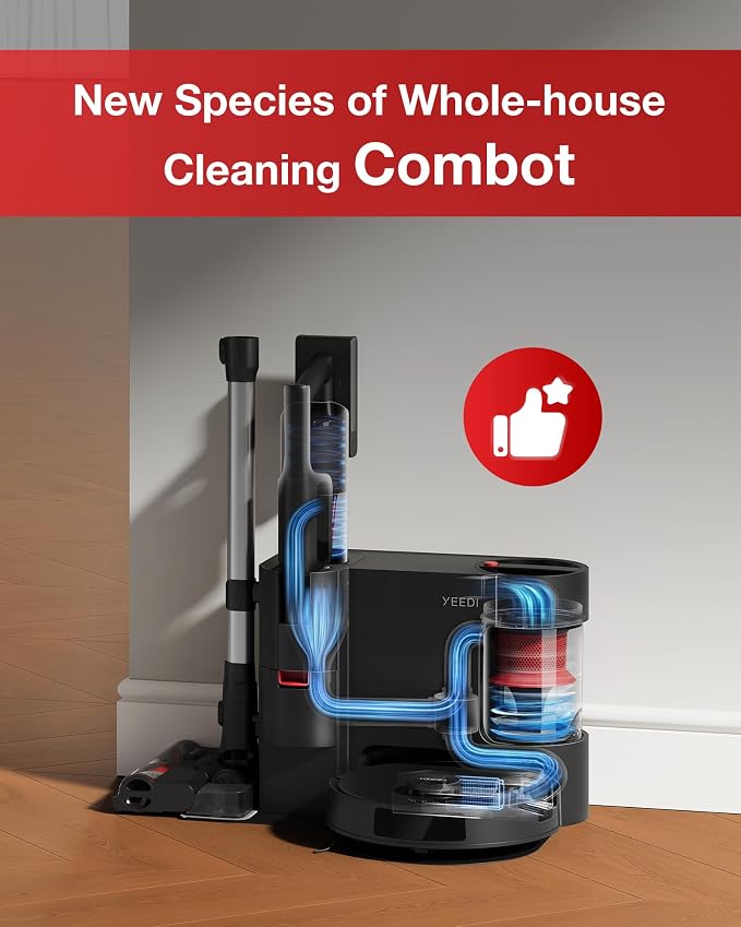 Yeedi C12 Combo Cordless Stick Vacuum & Robot & Mopping, All-in-one Cleaning - Image 2