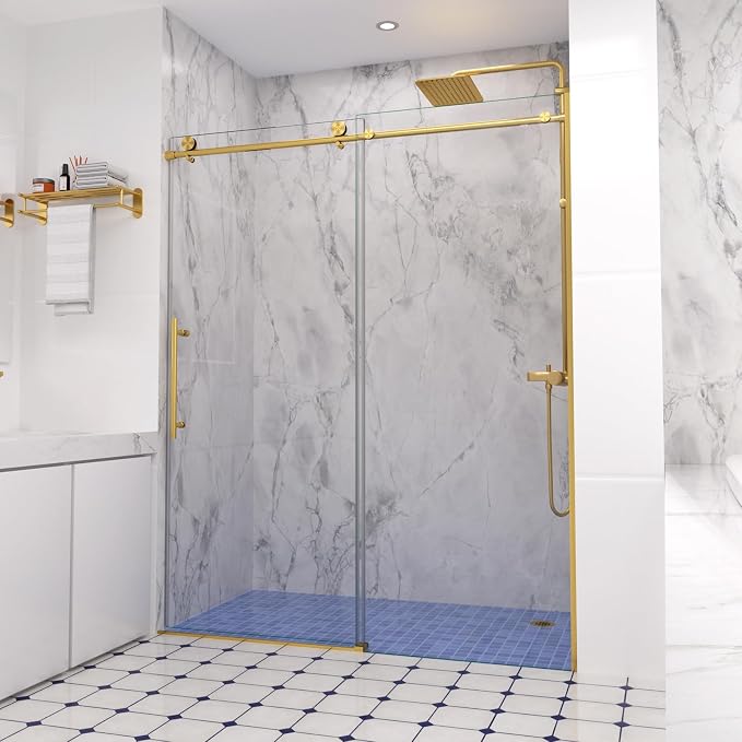 Shower Door, 56-60" W x 74" H Frameless Single Sliding Shower Doors by RoyalGuard