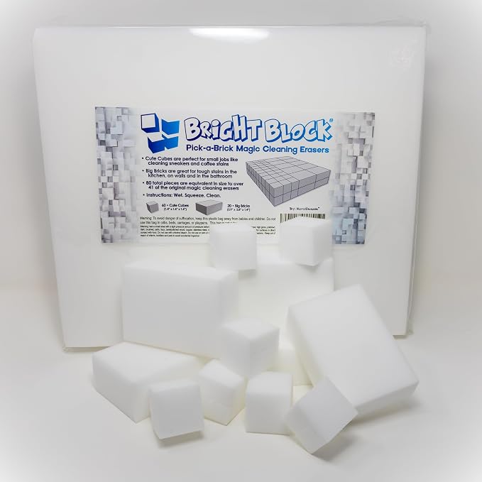 Bright Block Pick-a-Brick Magic Cleaning Eraser Sponges | Select Your Size High by RotoEraser