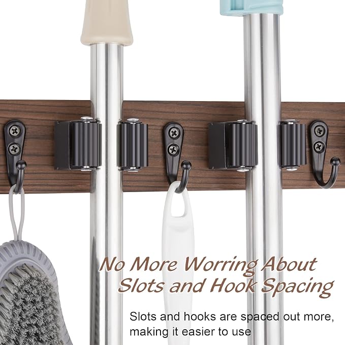 2 Pack Mop Broom Holder Wall Mount - Image 5