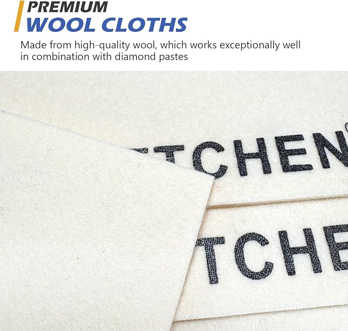 SCOTTCHEN Diamond Polishing Paste & Wool Cloths Kit, Each 6pcs, Polishing Paste - Image 5