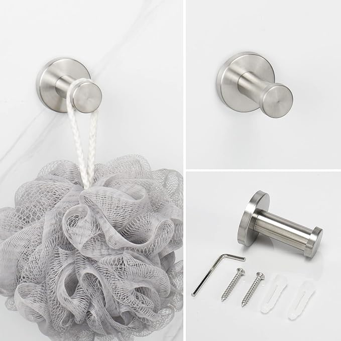 NearMoon 4 Pieces Bath Hardware Set, Include Hand Towel Ring, Toilet Paper - Image 4