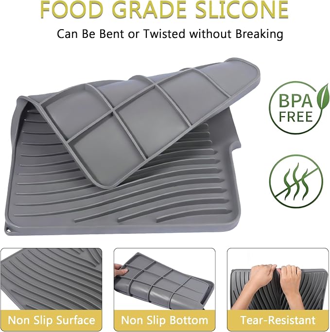 Silicone Drying Mat, Heat-Resistant, Eco-friendly, Hygienic Drying Pad - Image 2