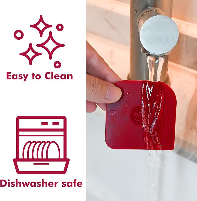 Pan Scraper, Pan Scraper Plastic, Food Safe, High Heat Resistant-Red - Image 6