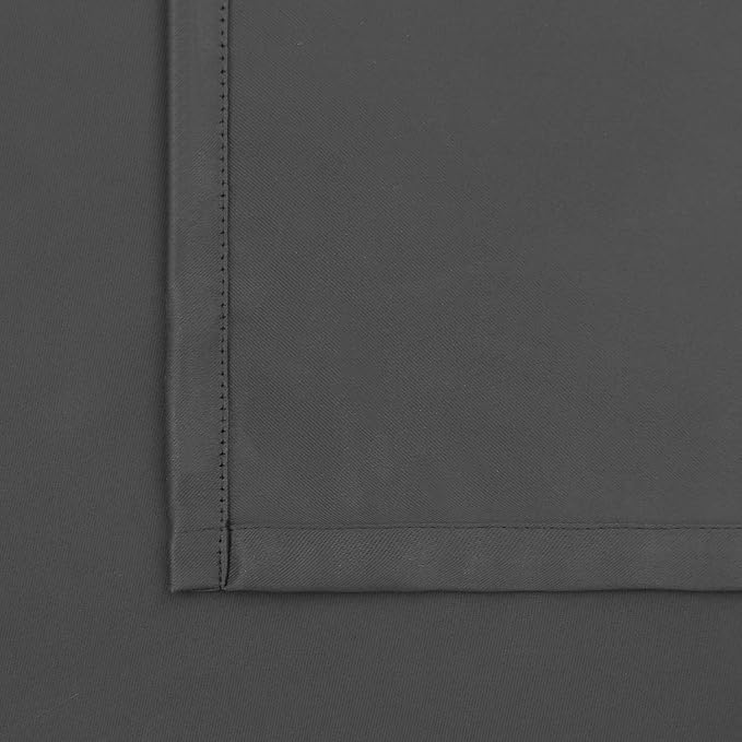BGment Rod Pocket Blackout Curtains for Bedroom 72 Inch Long - Thermal Insulated Room Darkening Curtain for Living Room, 52 x 72 Inch, 2 Panels, Dark Grey