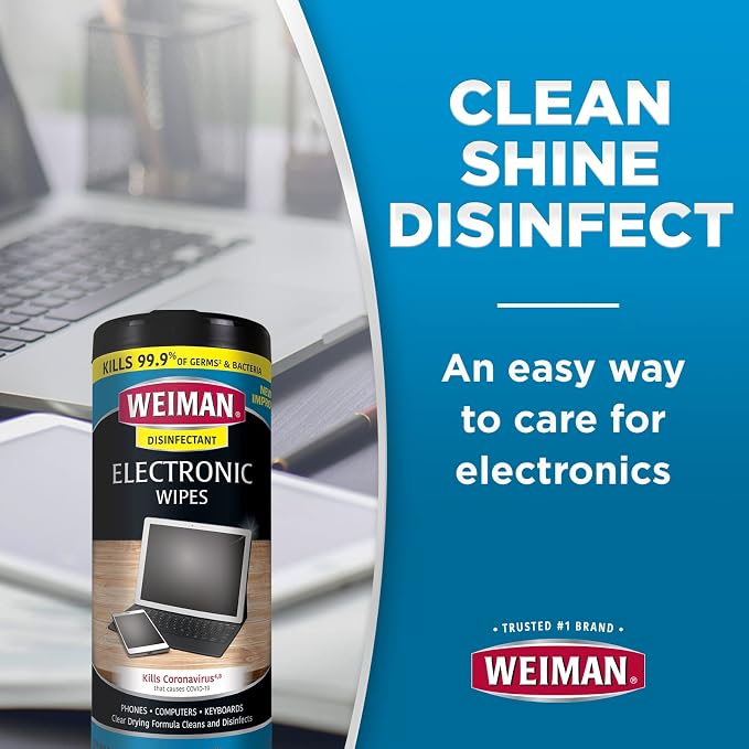 Weiman Electronics & Screen Disinfecting Wipes - Image 3