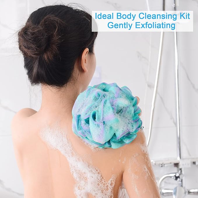AmazerBath Loofah Sponge 60g/Piece, Exfoliating Bath Sponge Body Scrubber - Image 3