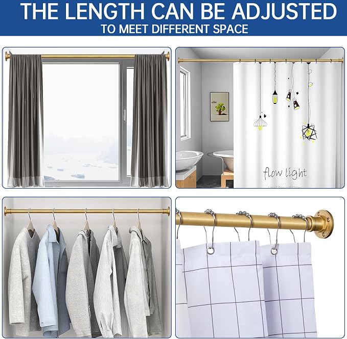 BRIOFOX Industrial Shower Curtain Rod - Image 8