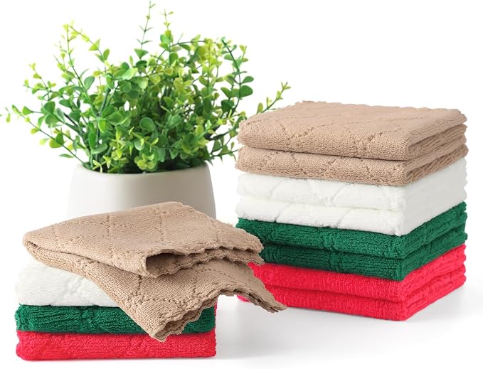 Homaxy 12 Pack Kitchen Dish Cloths, Super Soft and Absorbent Coral Velvet Dish - Image 8