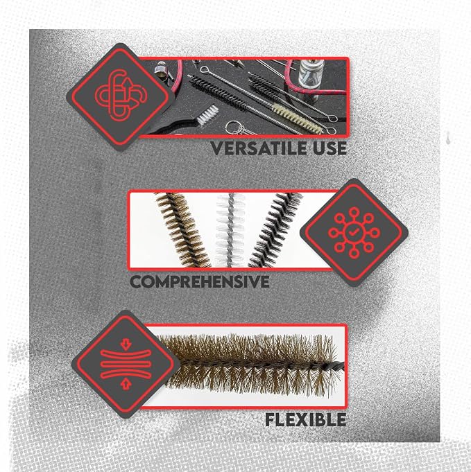 3 Piece Set of 16-Inch Tube Cleaning Brushes Copper, Nylon - Image 4