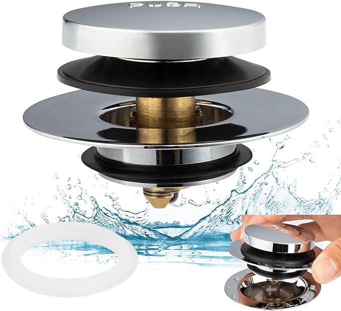 Artiwell Universal Tip Toe Bath Drain Stopper and Cover, Bathtub Drain Stopper by Artiwell