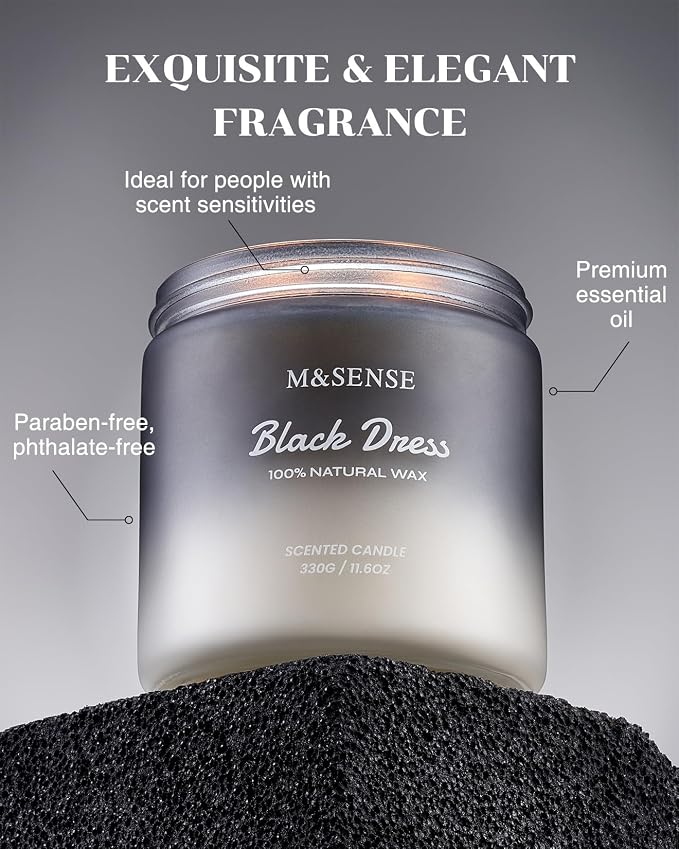 M&SENSE Vanilla Leather Scented Candles - Image 4
