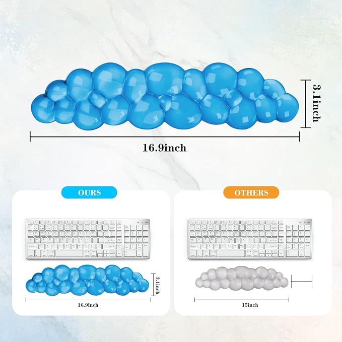 Gel Cloud Keyboard Wrist Rest, Cute Wrist Support and Arm Support Keyboard Rest - Image 6