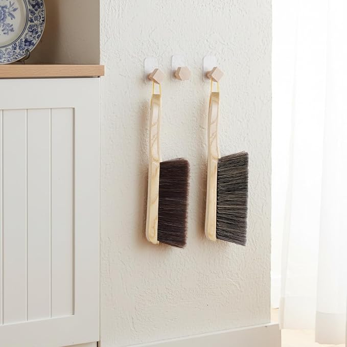 Rbenxia 2 Pieces Wooden Handle Bench Brushes Horse Hair Brushes Soft Bristles - Image 7