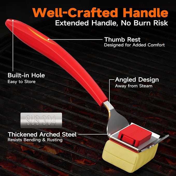 Bristle Free Grill Brush with Scraper - Image 6