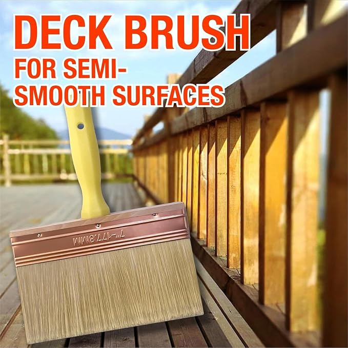 Great Andrew 7 Inch Deck Stain Brush, Deck Paint Brush, Wide Large Brush - Image 7