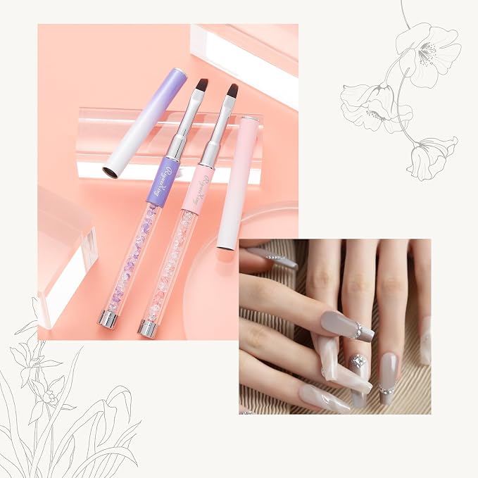 2PCS Nail Art Clean Up Brushes - Image 5