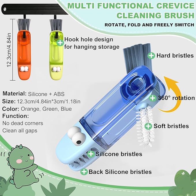 3 in 1 Cup Lid Gap Cleaning Brush, Portable Water Bottle Brush, Bottle Gaps - Image 3
