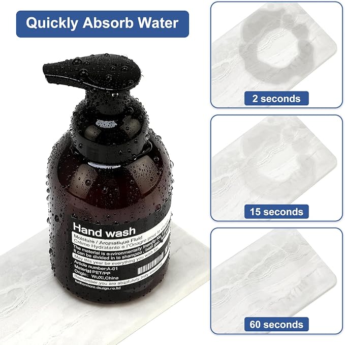 4 Pack Water Absorbing Stone Drying Tray - Image 3