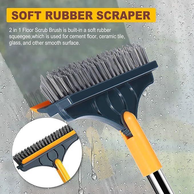 2 in 1 Cleaning Scrub Brush Grout Brush Scrape Floor Scrub Brush - Image 3