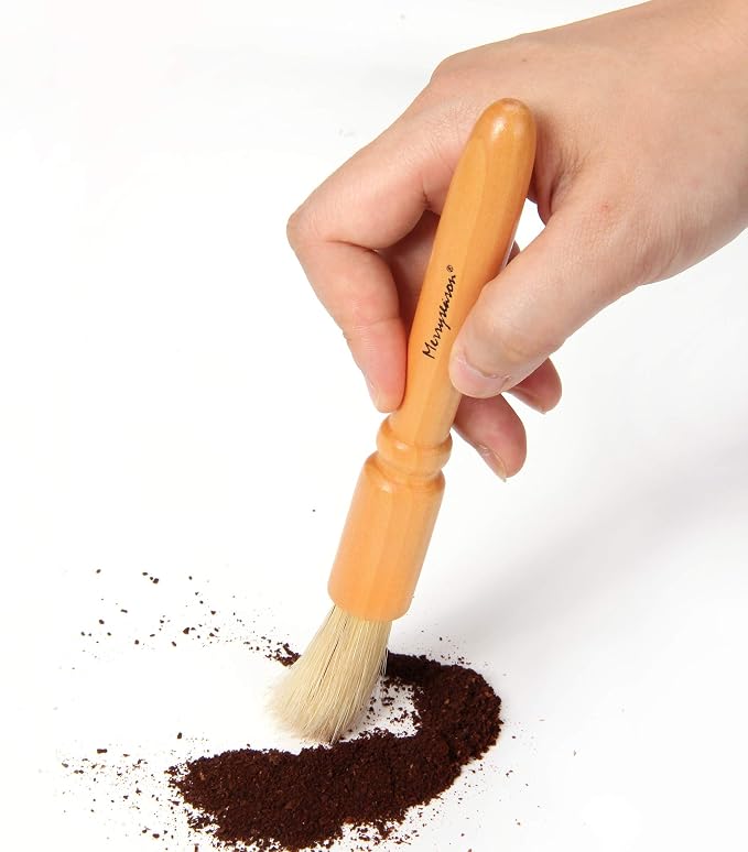 Coffee Grinder Cleaning Brush, Wood Handle & Natural Bristles Wood Dusting - Image 2