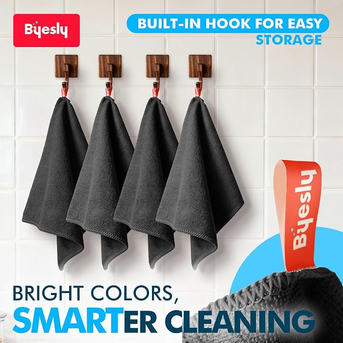 Microfiber Cleaning Cloth, 11.5x11.5 Microfiber Towels - Image 4