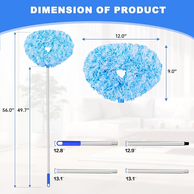 Ceiling Fan Cleaner Duster Reusable Microfiber Ceiling Fan Blade Cleaner - Image 6