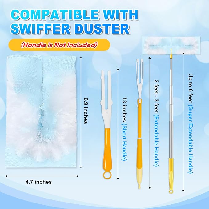 Duster Refill Compatible with Swiffer Hand Duster, Unscented Disposable Heavy - Image 2