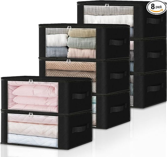 HomeHacks Storage 8-Pack Clothes Organizer Storage Bags Foldable Storage Box by HomeHacks