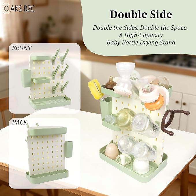 Baby Bottle Drying Rack Space Saving Countertop Vertical Rack - Image 8