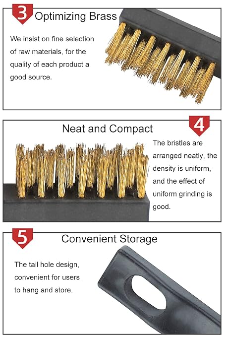 Brass Wire Brush Rust Remover, Small Wire Brush - Image 4