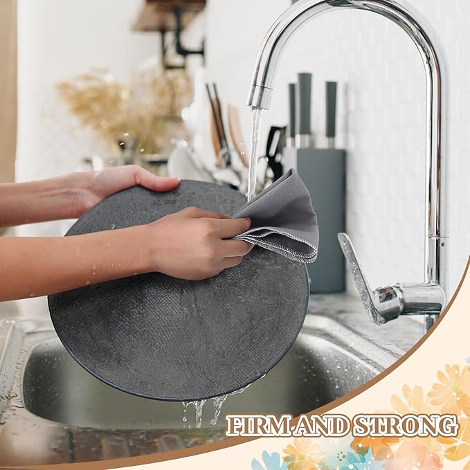 36 Pack Vintage Reusable Cleaning Cloths Washable Cotton Kitchen Towels - Image 5