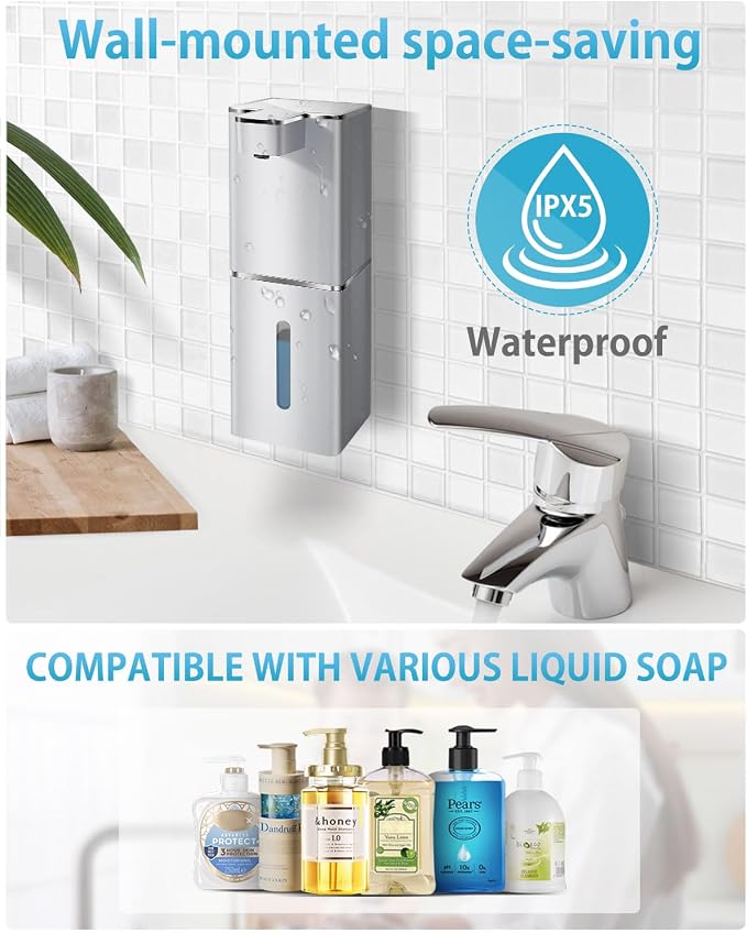 Automatic Liquid Soap Dispenser Touchless Soap Dispenser 380ml/12.8oz - Image 6
