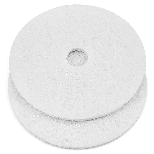 20" White Scrubbing Pads Commercial Cleaning Orbiter Pads-Maintenance Non Woven by Teenyyou