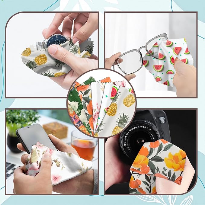 6 PCS Glasses Cleaning Cloth Eyeglass Lens Microfiber Cleaning Cloth Reusable - Image 4
