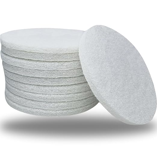10 Pack 6 Inch Multipurpose White Scrubber Scouring Pads Flocking Scuff Pads by SACKORANGE